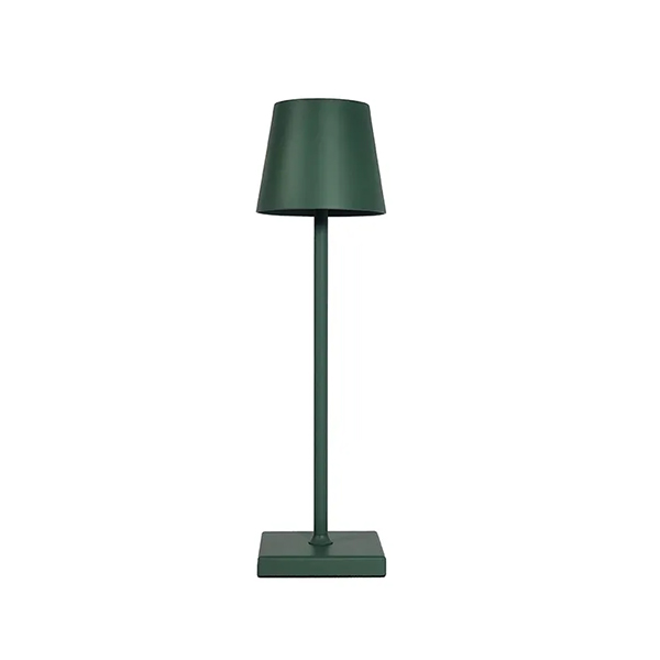 Portable, rechargeable LED table lamp with adjustable brightness and sleek design