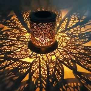 Hollow metal table lamp